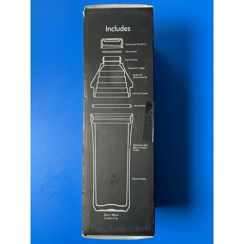 Elevated Craft Double Walled Hybrid Cocktail Shaker Stainless Steel
